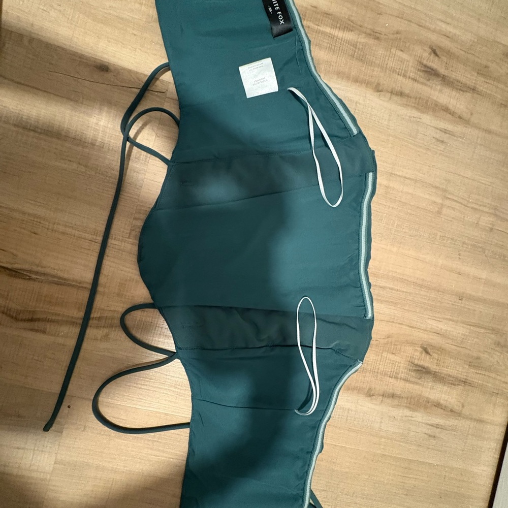 White Fox Teal Lace-Up Corset - Picture 3 of 5